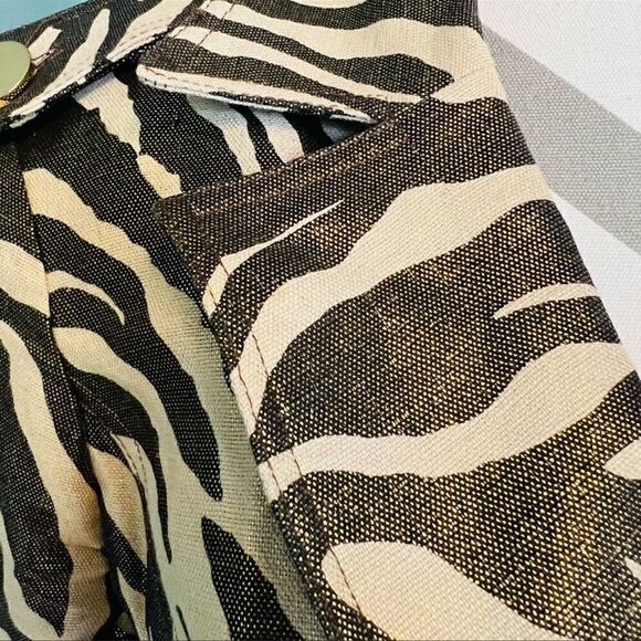 Cache Linen blend Beige and Tan Belted Jacket - Picture 5 of 11